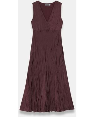 Mint Velvet Crinkle Dress - Purple