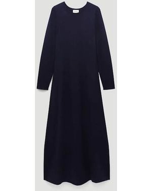 Hush Lauren Crew Neck Knit Midi Dress - Blue
