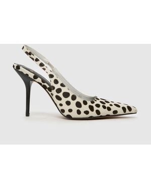 schuh Sade Slingback Court Shoes - Metallic
