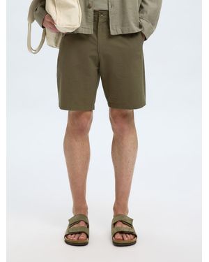 SELECTED Seersucker Shorts - Green
