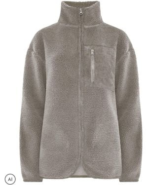 Long Tall Sally Zip Through Fleece Jacket - Gray