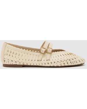 Reiss Elizabeth Geflochtene Flache Ballerinas Mit Riemen - Natur