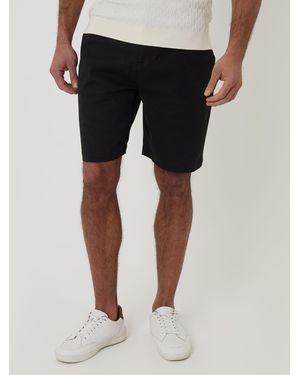 Threadbare Regular Fit Stretch 3 Pocket Chino Shorts - Black