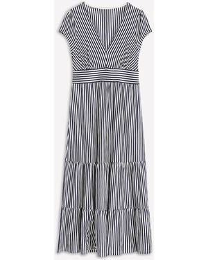 Boden Tiered Jersey Midi Dress - Gray