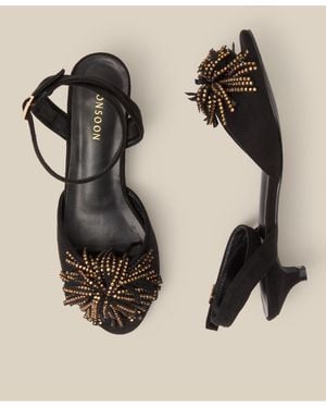 Monsoon Dakota Embellished Kitten Heels - Black
