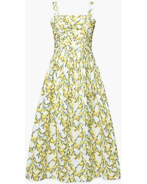 French Connection Citrus Barletta Ruched Midi Dress - White