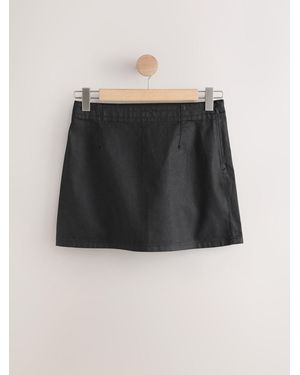 Next Denim Mini Skirt - Black