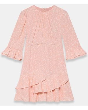 Mint Velvet Floral Print Mini Dress - Pink