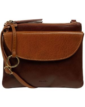 Conkca Marietta Leather Cross-Body Bag - Brown