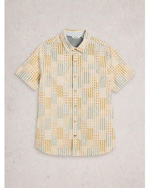 White Stuff Finsbury Ss Floral Print Shirt - Natural