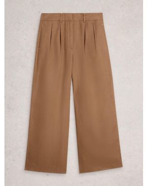 White Stuff Sasha Wide Leg Linen Pants - Brown