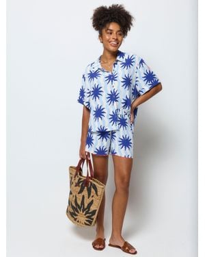 Scamp & Dude Sunstar Scallop Edge Shorts - Blue