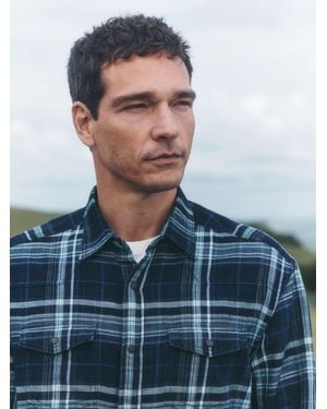 Next Check Western Styling Long Sleeve Shirt - Blau