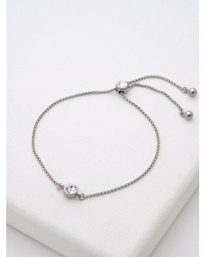 Ted Baker Tone, Clear Crystal Sarsaa: Crystal Drawstring Adjustable Bracelet - Natural