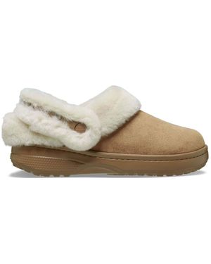 Crocs™ Classic Unfurgettable Suede Clogs - Brown
