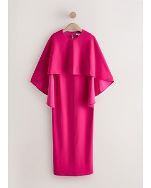 Next Cape Maxi Dress - Pink