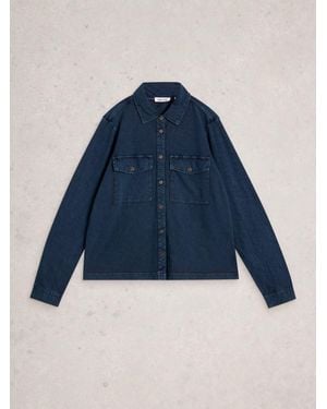 White Stuff Una Pocket Utility Shirt - Blue