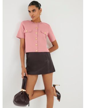 River Island Military T-Shirt - Pink