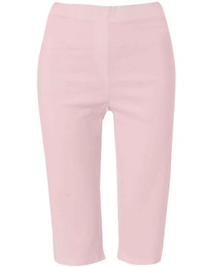 Roman Knee Length Stretch Shorts - Pink