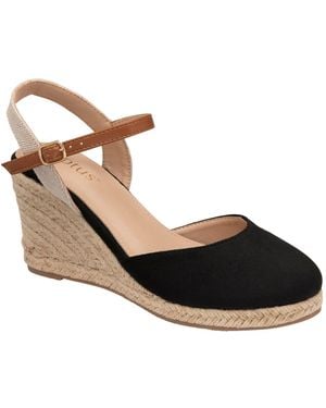 Lotus Wedge Espadrille Shoes - Metallic