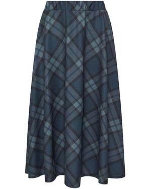 PixieGirl Petite Check Midaxi Skirt - Blue