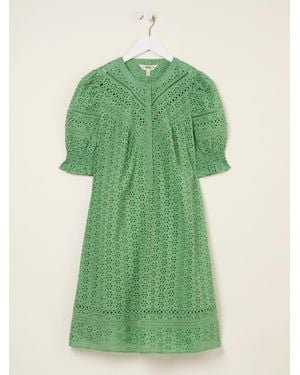 FatFace Fatface Brody Broderie Dress - Green