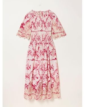 FatFace Fatface Alice Petite Midi Dress - Pink