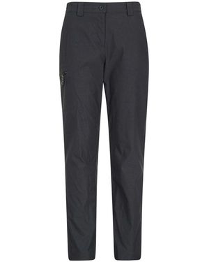 Mountain Warehouse Short Length Lightweight Stretch Uv Protect Walking Hiker Trousers - Blue