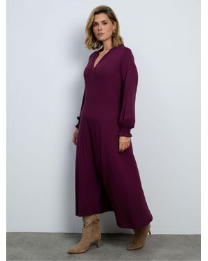 Live Unlimited Tie Side Jersey Midaxi Dress - Purple
