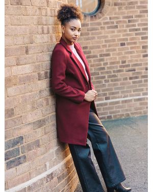 Roman Tailored Single Breasted Coat - Pink