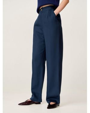OMNES Cinnamon Stright Leg Tencel Pants - Blue