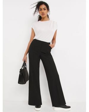 JD Williams Jd Williams Petite Magisculpt Wide Leg Pants Regular - White