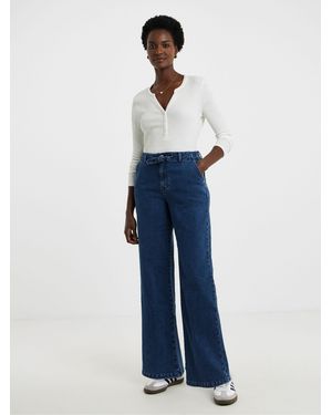 JD Williams Cozy Wide Leg Jeans - Blue