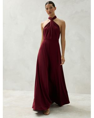 Next Jersey Multiway Wedding Guest Bridesmaid Maxi Dress - Red