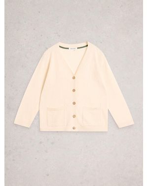 White Stuff Nova Linen Blend Cardigan - Natural