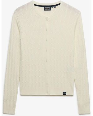 Superdry Eclipse Slouchy Cardigan - Natural