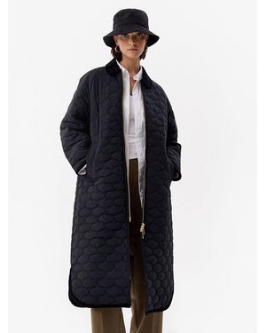 HUNTER Fionn Long Quilted Jacket - Blue
