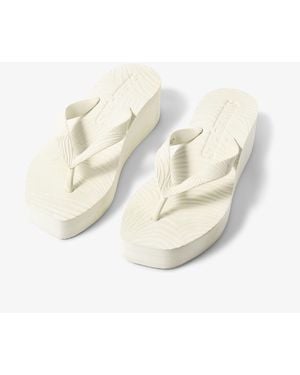 Sleeper High Platform Wedge Flip Flops - Natural