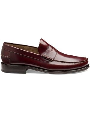 Loake Princeton Polished Beef Roll Loafers - Rot