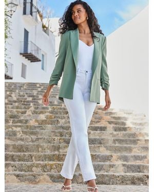 Sosandar Relaxed Fit Longline Blazer - Blue