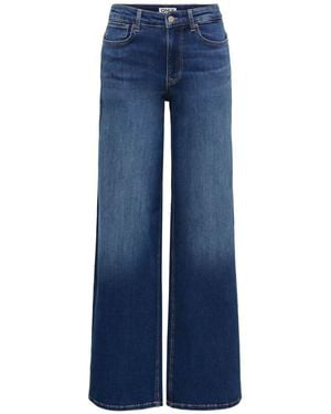 ONLY Madison High Waist Wide Leg Jeans - Blue
