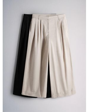 The Set Pleated Chino Pants 2 Pack Stone - Blue