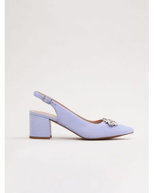 Phase Eight Sparkle Block Heels - White
