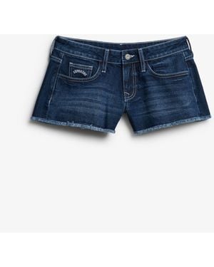 Superdry Denim Hot Shorts - Blue