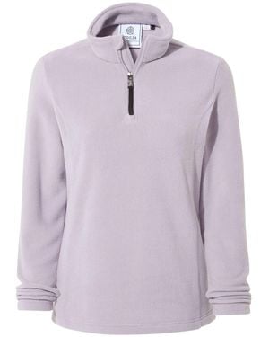 TOG24 Revive Fleece Zip Neck Sweater - Purple