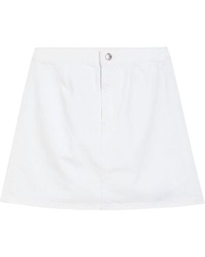 Calvin Klein Mini Denim Skirt - White
