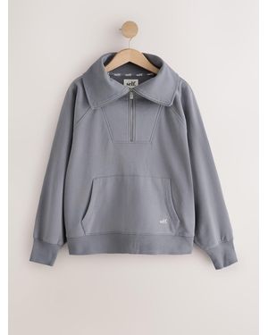 Self Half Zip Sweatshirt - Gray