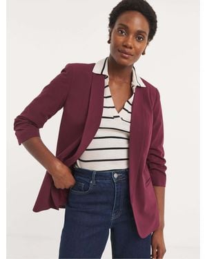 JD Williams Ruched Sleeve Blazer - Red