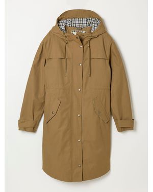 FatFace Inverness Sand Long Raincoat - Natural
