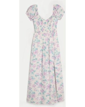 Hollister Smocked Waist Maxi Dress - White